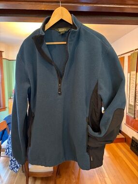 Eddie Bauer Heavyweight Windstopper Fleece Quarter-zip Pullover in Men's Medium